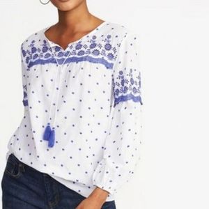 Long Sleeve Pheasant Blouse
